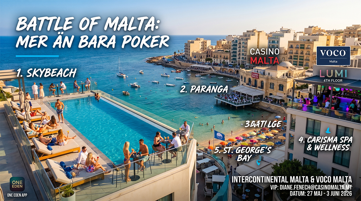 Fem upplevelser utanför pokerborden under Battle of Malta 2026